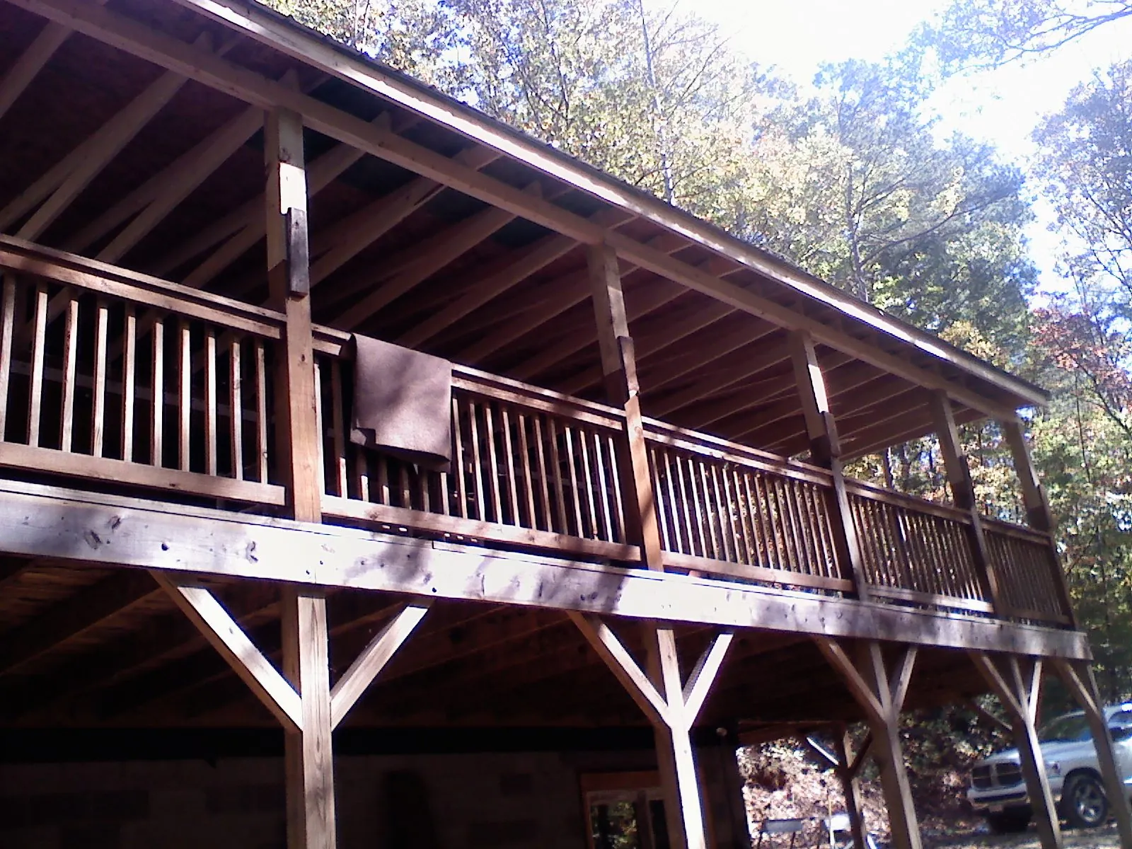 Timber framing under a new elevated porch and deck — Roof Leak Repair in Estillfork by Roofing Brothers